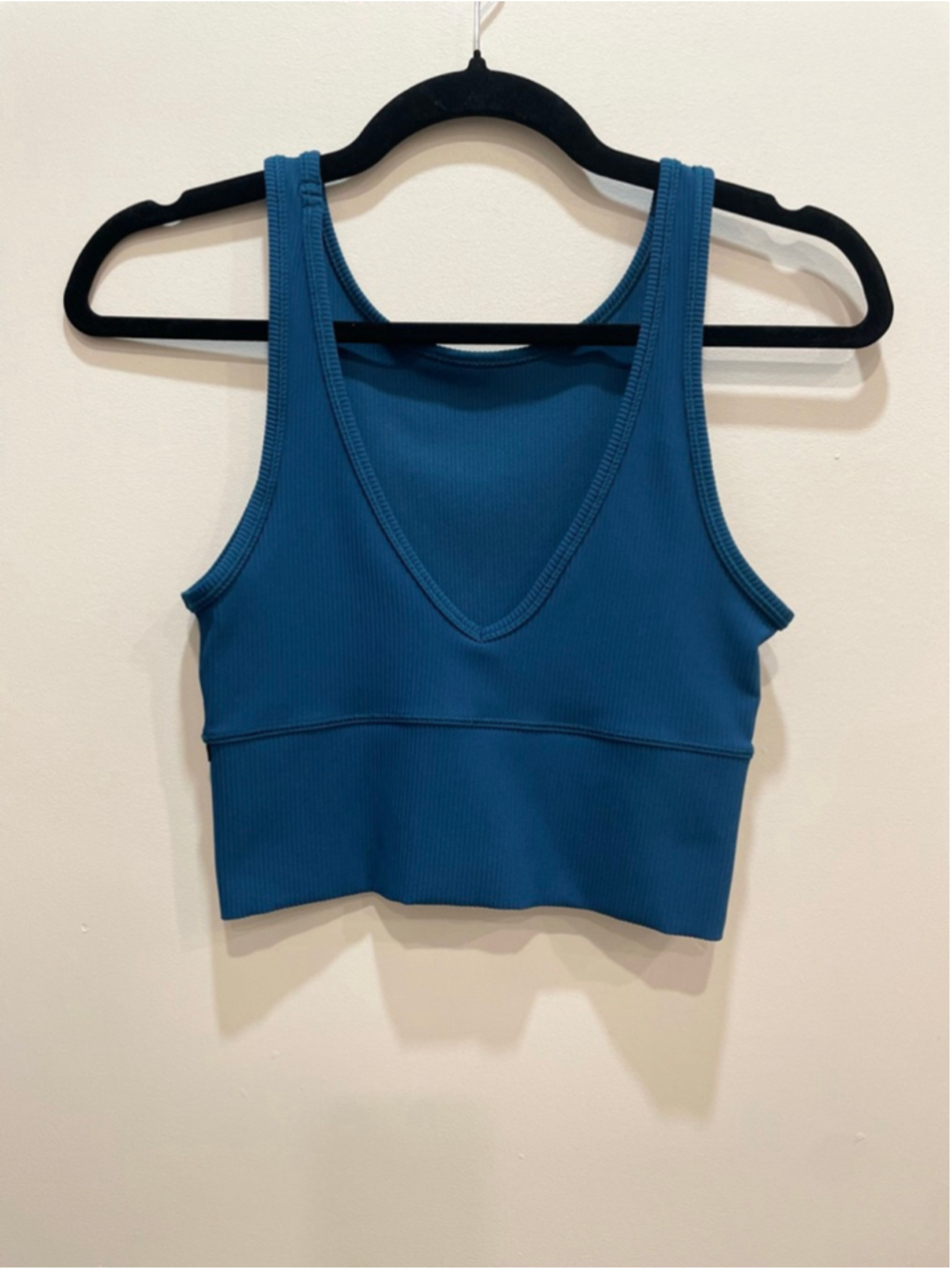 Lululemon Power Pivot Ribbed Tank Reversible 4 Blue Ribbed Workout - Picture 3 of 4